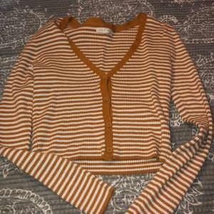 Pacsun striped cropped cardigan